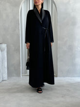 Suede Leather Kimono Black