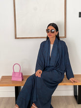 Marble Abaya Navy