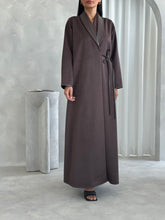 Suede Leather Kimono Brown