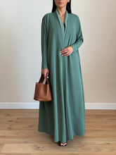 Cozy Pleated Abaya Green
