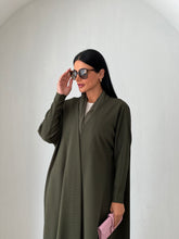 Cozy Pleated Abaya Olive