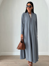 Cozy Pleated Abaya Grey