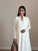 Cozy Pleated Abaya White
