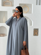 Cozy Pleated Abaya Grey