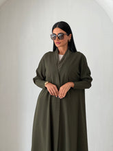 Cozy Pleated Abaya Olive