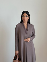 Cozy Pleated Abaya Brown