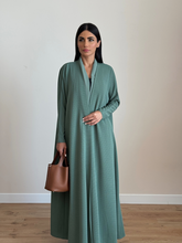 Cozy Pleated Abaya Green