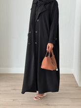 Trench Coat Abaya Black