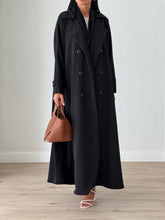 Trench Coat Abaya Black