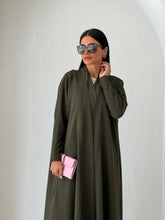 Cozy Pleated Abaya Olive