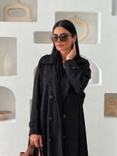 Trench Coat Abaya Black