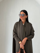 Buttoned Sleeve Abaya Olive
