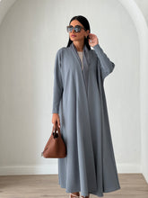 Cozy Pleated Abaya Grey