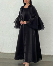 Ruffle Abaya Black