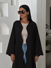 Wave Abaya in Black