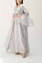 Ruffle Abaya Grey