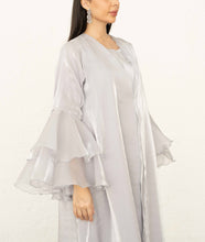 Ruffle Abaya Grey