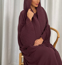 Pleated Flow in Burgundy