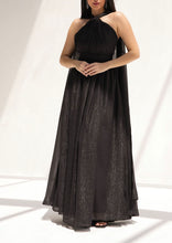 Metallic Cape Dress Black