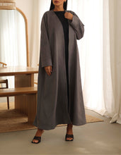 Suede Abaya Grey
