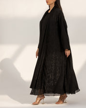 Metallic Black Abaya Set