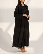 Metallic Black Abaya Set