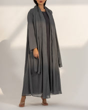Metallic Grey Abaya Set