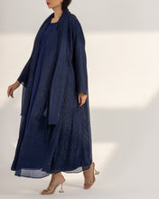 Metallic Navy Abaya Set
